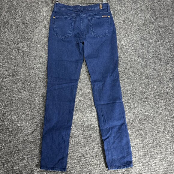 7 For All Mankind Jeans Womens 26 The Slim Cigarette Cotton Stretch Distressed - Picture 7 of 9